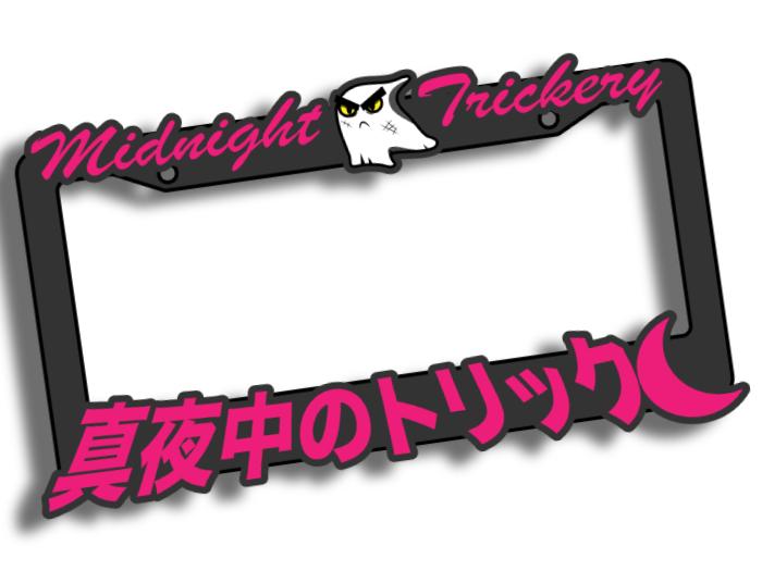 Team Reflective Pink License Plate Frame | Midnight Trickery