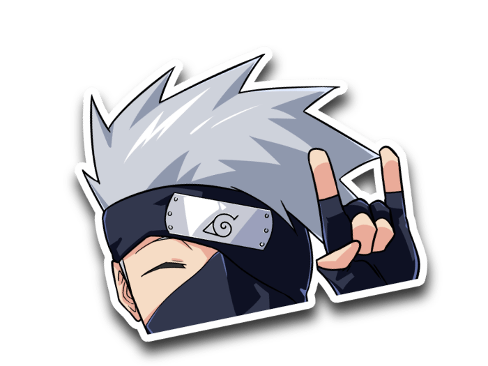 Kakashi Peeking Sticker | Naruto | Midnight Trickery