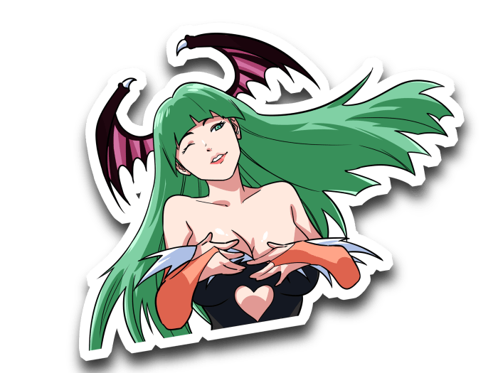 Morrigan Peeking Sticker | Streetfighter | Midnight Trickery