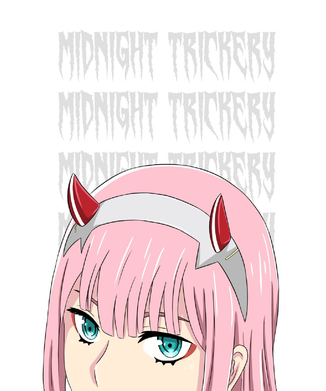 This is an image of a sticker featuring anime character Zero-Two.
