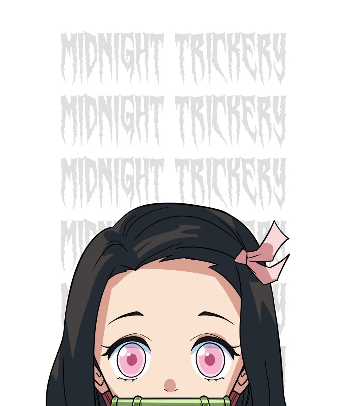 Nezuko Peeking Sticker | Demon Slayer | Midnight Trickery